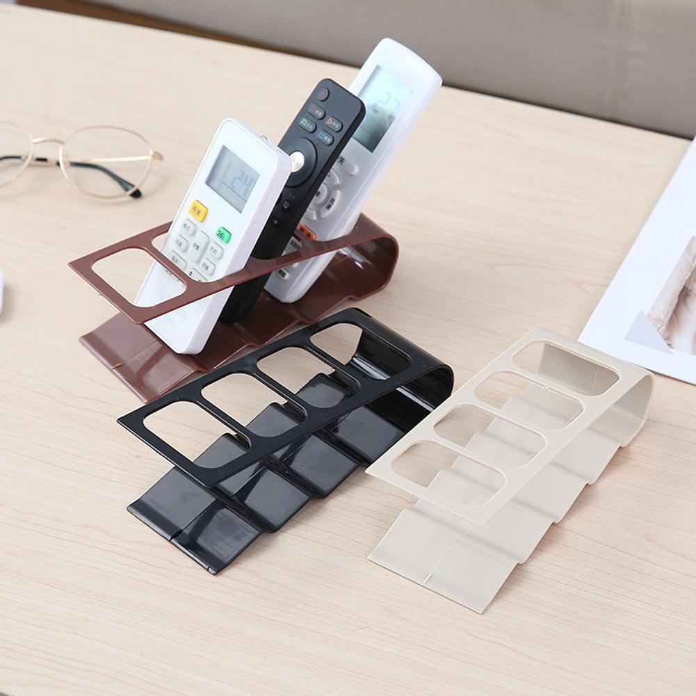 4-Slot Plastic Storage Racks TV Remote Controller Phone Container Organizer Holder Desktop Table Storage Rack Organizer cases