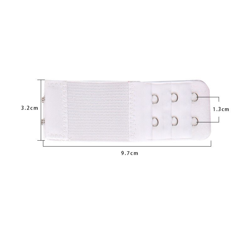 1PC 2 Haken Bh Verlängerung Für frauen Elastische Bh Erweiterung Gurt Haken Clip Expander Einstellbare Gürtel Schnalle Unterwäsche 13 farben: Weiß