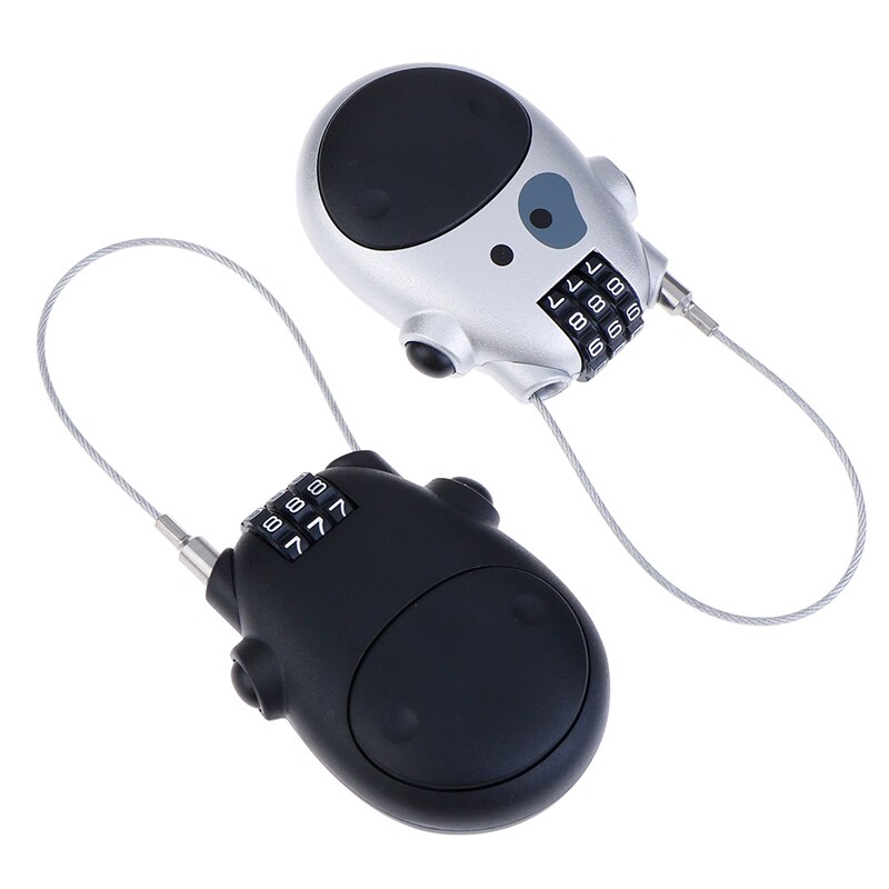 1pc uniwersalny kask motocyklowy blokada hasła teleskopowa lina stalowa stalowa linka zamek szyfrowy samochód sanki kask blokada czarny srebrny