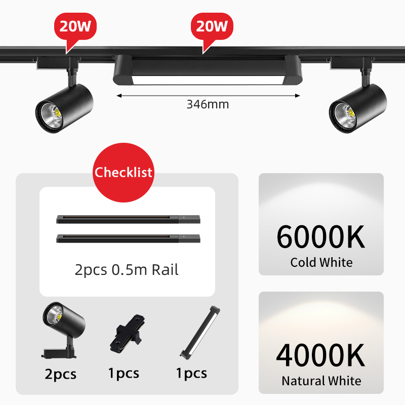 LED-schienenlicht Stelle LED 10W 20W 30W Wandleuchte Flutlicht Kolben Schienen Stelle Schienenbeleuchtung Leuchte Bekleidungsgeschäft Wohnzimmer Hause