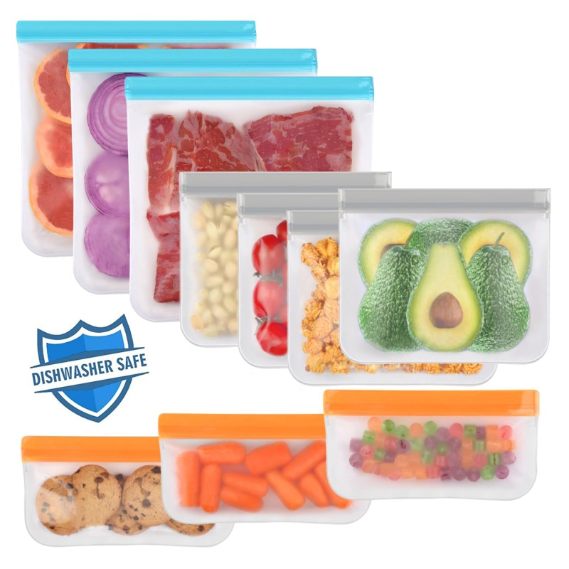 Food Grade Storage Containers Leakproof Containers Reusable Stand Up Zip Shut Bag Fresh Bag Food Multi Purpose Storage Bag