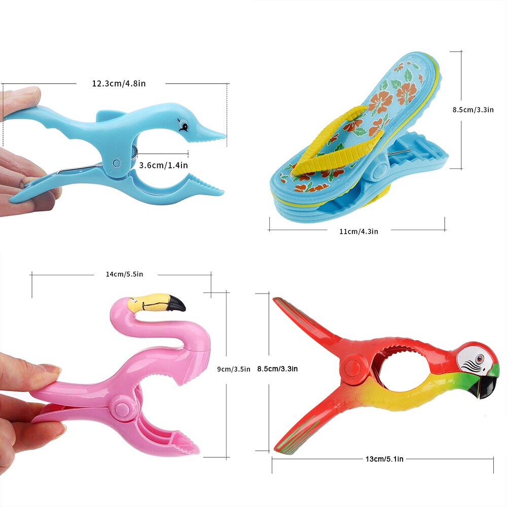 1 st plast söta djur strandhandduk täcke klämmor klämma för att förhindra vinden klämma klädnypor torkställning hållarklämma