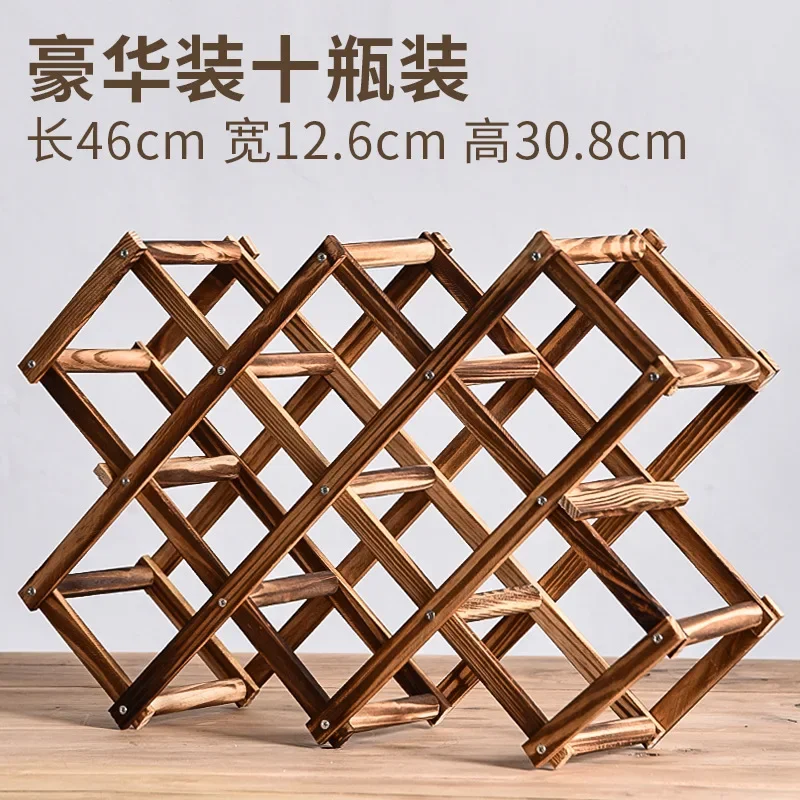 Wine Racks Wooden Wine Bottle Holder 10 Bottle Holder Mount Bar Display Shelf Folding Wood Organizer Wine Racks Men: Navy Blue