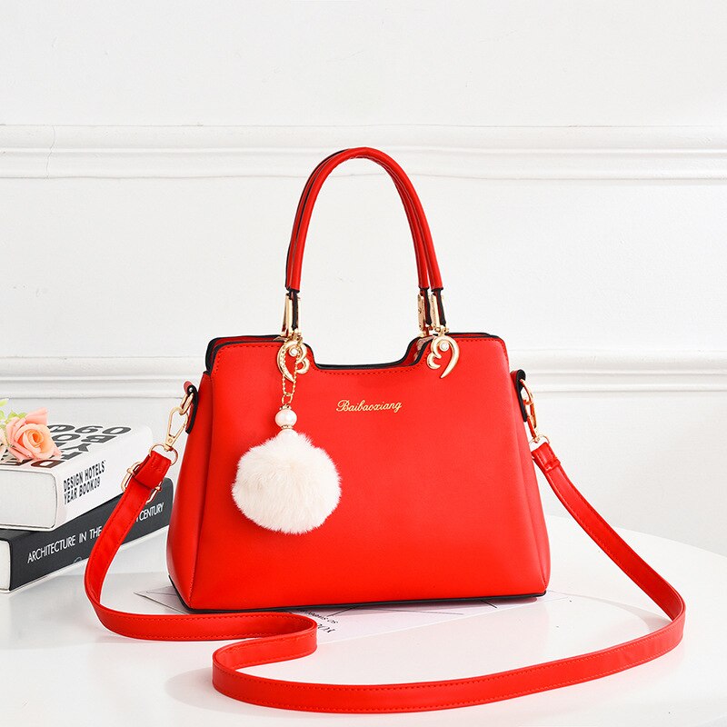 FRAUEN Tasche Tasche Neue Stil Fluss Nahen-im alter von Mutter Schulter Tasche Hand Schulter Tasche Große Kapazität PU handtasche: Rot