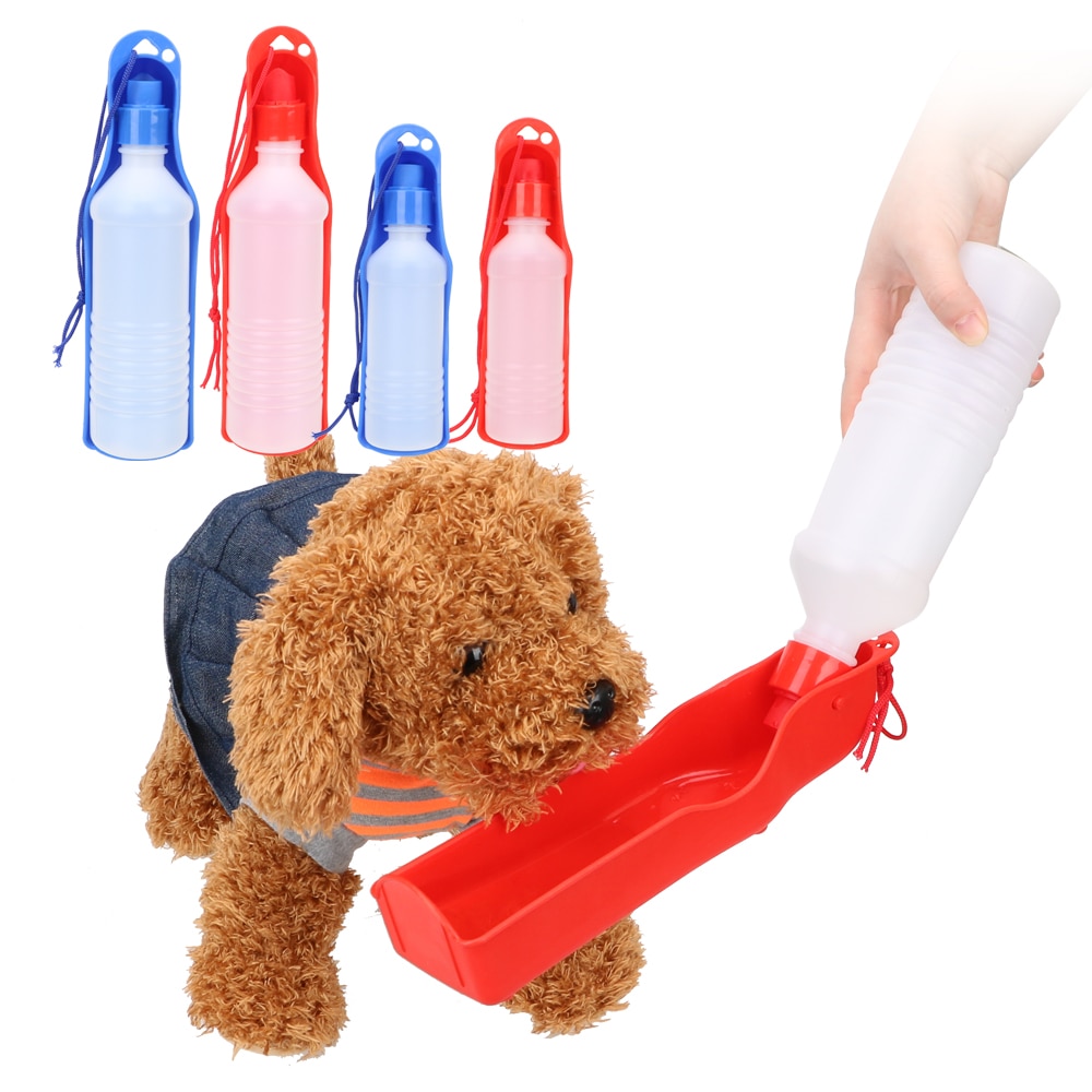 250/500 Ml Pet Dispenser Draagbare Hond Reizen Waterfles Opvouwbare Outdoor Pet Puppy Kom Hond Kat Drinkwater Feeder