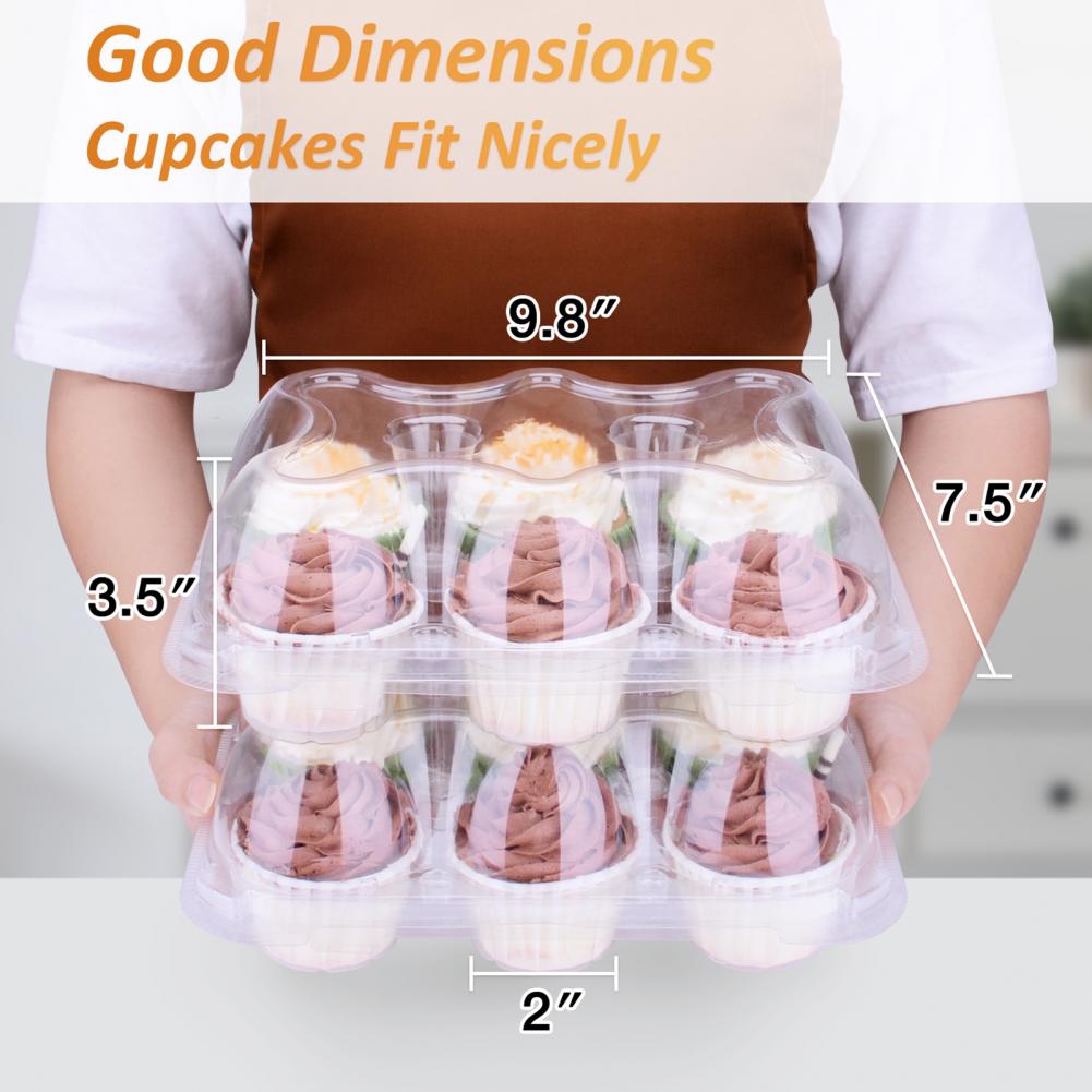 6 Gat/12 Hole Cupcake Container Milieuvriendelijke Transparante Cake Dozen Mousse Dessert Houder Verpakking Voedsel Opslag Cup Voor thuis