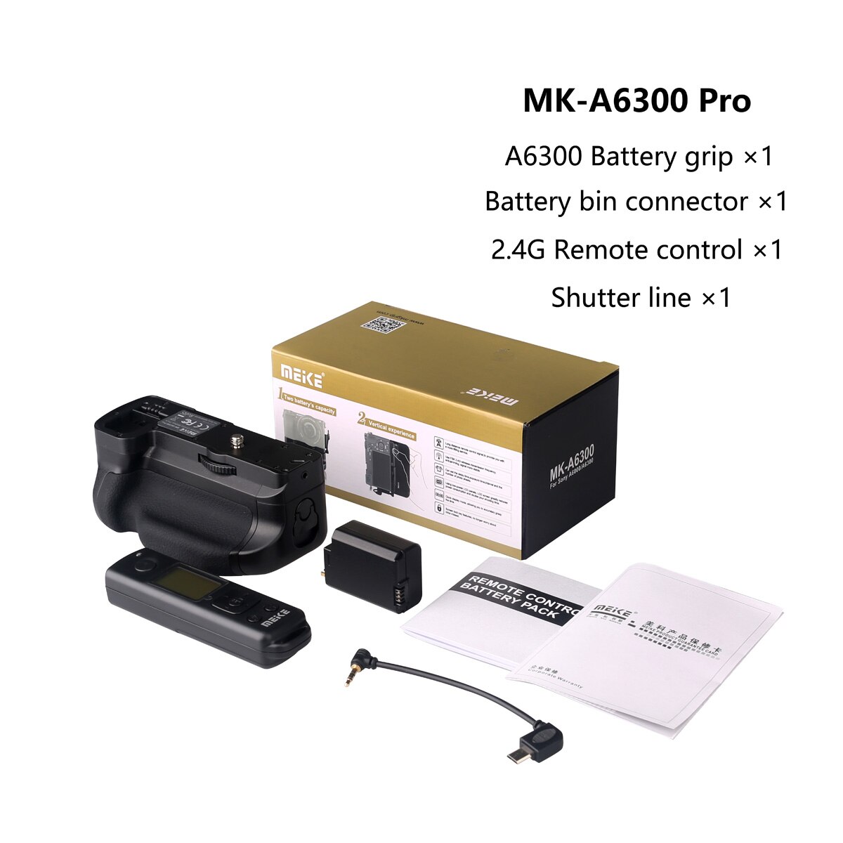 MK-A6300 Pro-Batterij Grip Voor Sony A6300 C