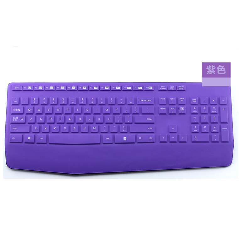 Espl Keyboard Cover For Logitech k345 MK345 keyboard protective film wireless keyboard cover soft silicone dustproof film: Green