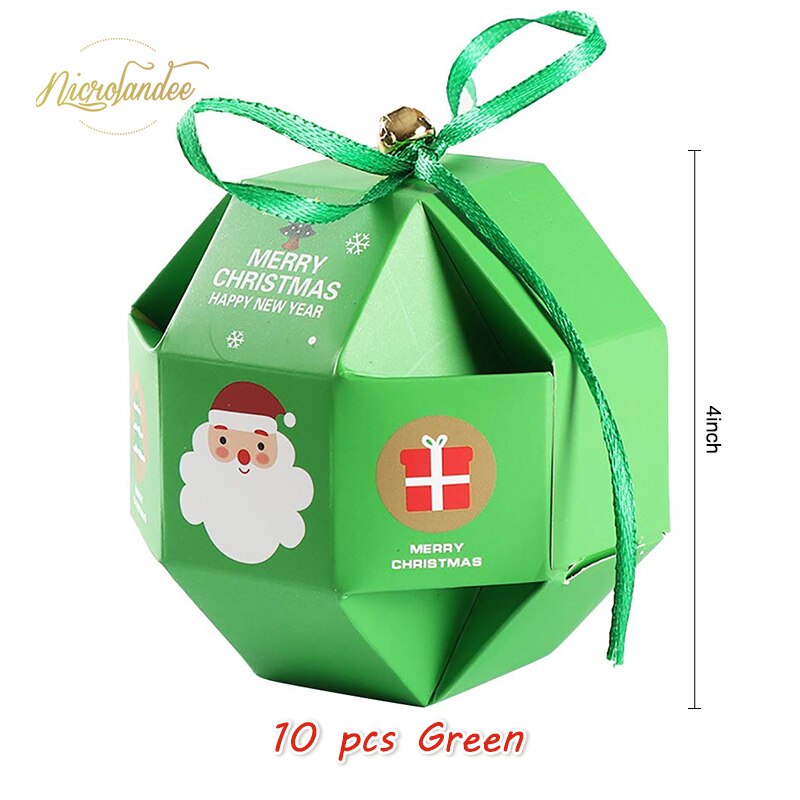 NICROLANDEE 10pcs Christmas Cardboard Bag with Reu... – Grandado