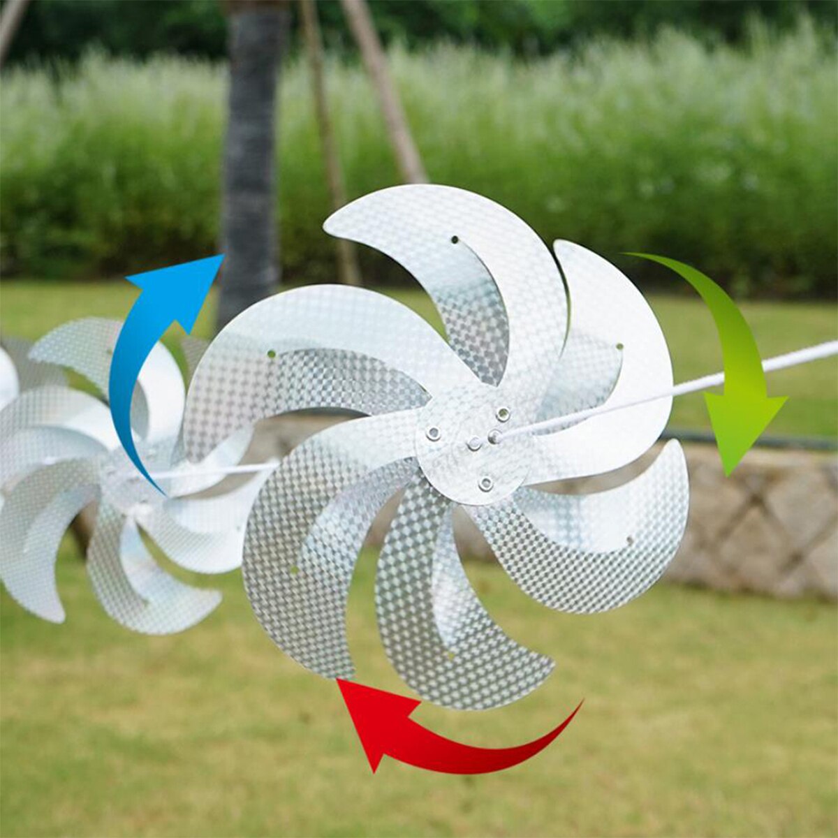 Garden Decoration Windmill 8 Installed Garden Farm Bird Repellent Windmill Rotating Reflective Garden Bird Repellent Tool