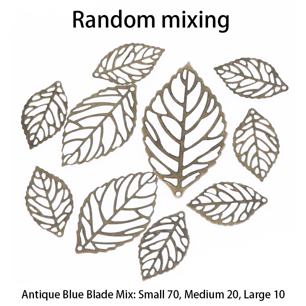 100 stuks ambachtelijke holle bladeren hangers klassieke multifunctionele metalen blad charme geavanceerde DIY filigraan sieraden maken accessoire: Oranje