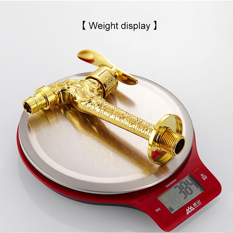 Golden Washing Machine Crane Decorative Outdoor Faucet Garden Bibcock Tap mop Faucet