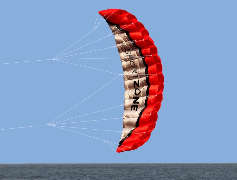 Parachute de , 2.5m, double ligne, 4 couleurs, Parachute, sport, cerf-volant de plage, facile à voler