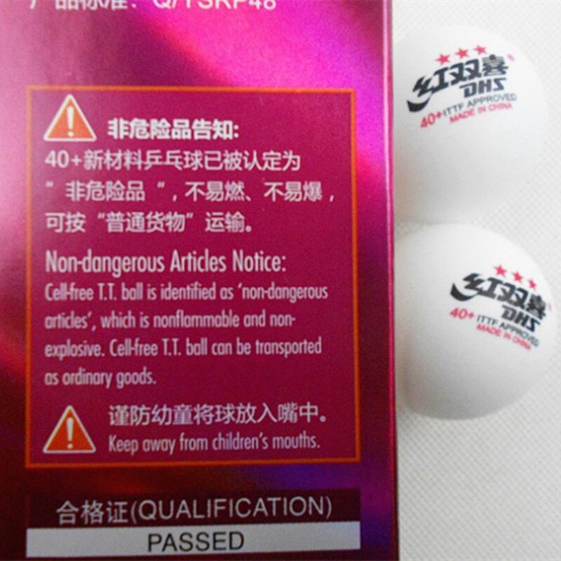 6 Stks/doos Top Brand Materiaal Pingpong Bal Met Naad 40 + Acetaat Fiber Ping Pong Ballen Officiële pingpong Bal