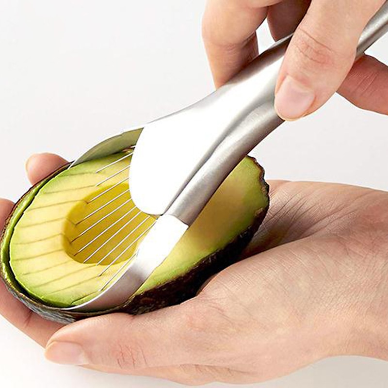 Rvs Avocado Nucleaire Slicer 2-In-1 Groente Fruit Rasp Multifunctionele Keuken Gadget Accessoires