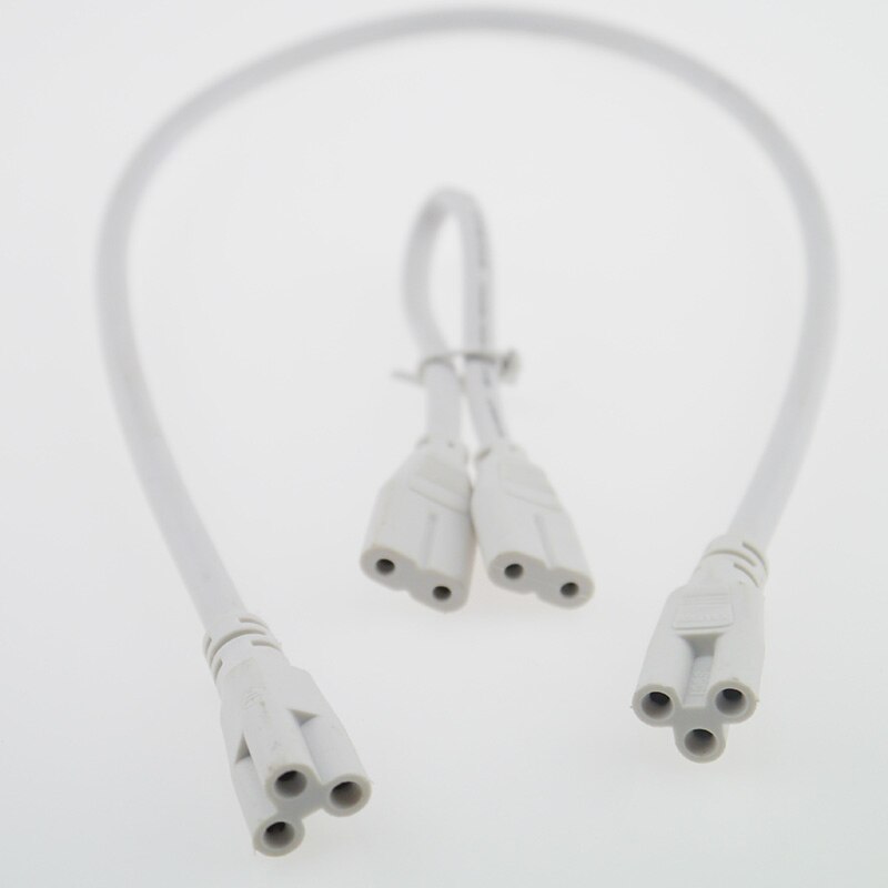 T5 T8 Elektrische Draad Connector 1ft 2ft 3ft 4ft Drie-Fase 3 Pin 2 Pinpower Cord Verlengkabel Voor led T5 T8 Geïntegreerde Buis