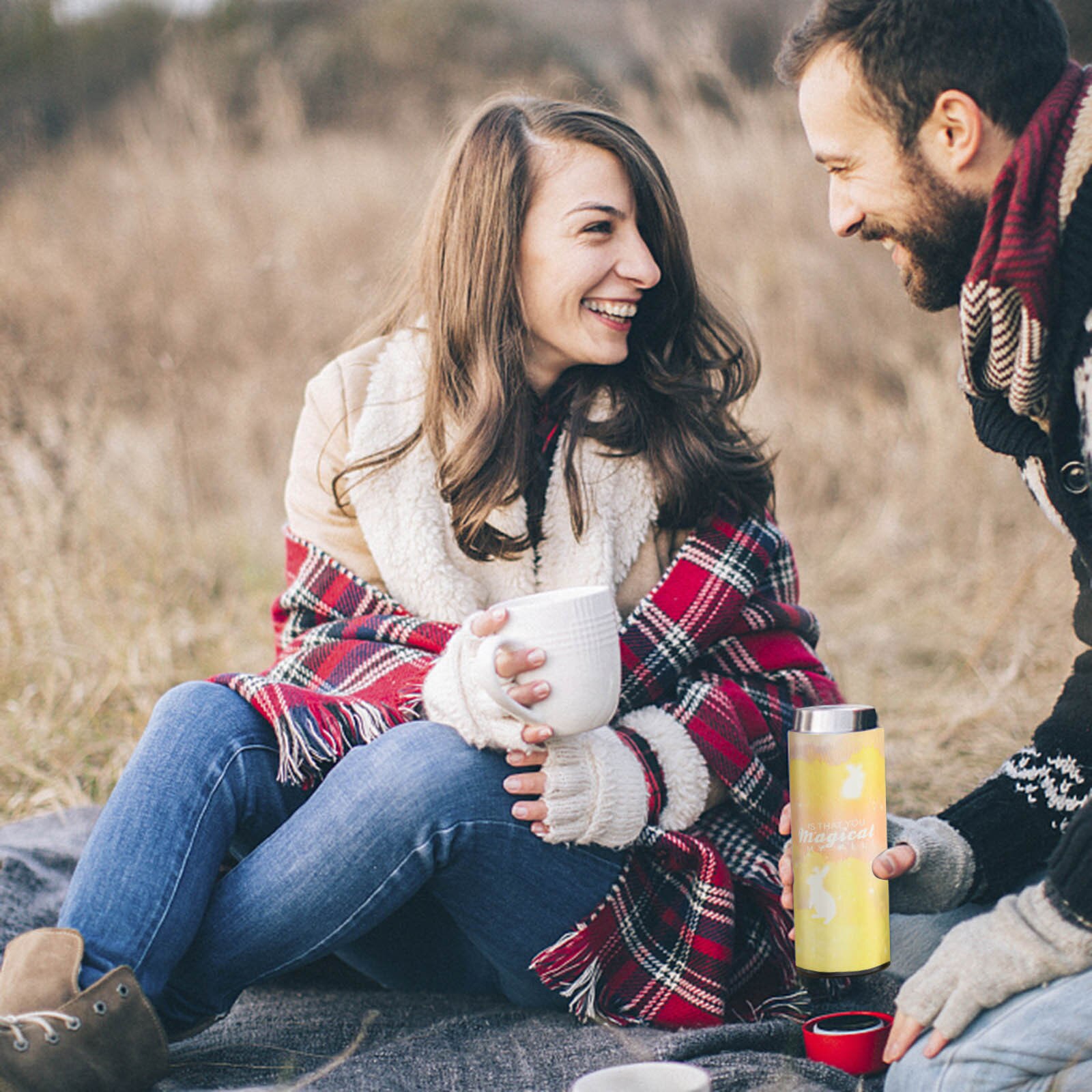 Quatro copos bebendo cor de aço inoxidável garrafa vácuo chaleira inteligente tela lcd display temperatura ao ar livre casa unisex copos água
