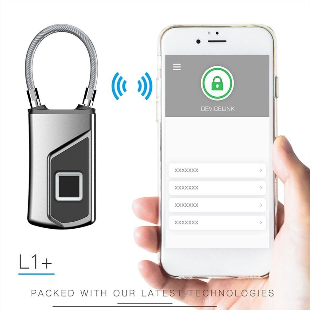 Langaton älykäs ovenlukko avaimeton sormenjälkiriippulukko bluetooth wifi biometrinen digitaalinen sormenjälki vedenpitävät elektroniset lukot