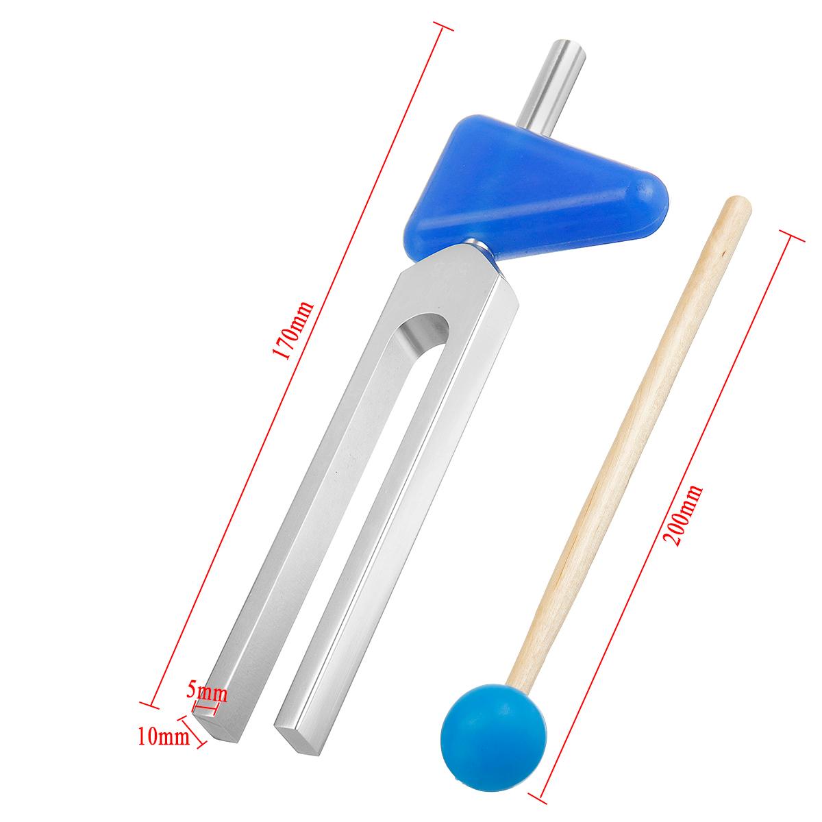 528Hz Tuning Fork Chakra Hammer Ball Diagnostic Triangular Silicone Module Tool Demonstrate Resonance Physical Instrument
