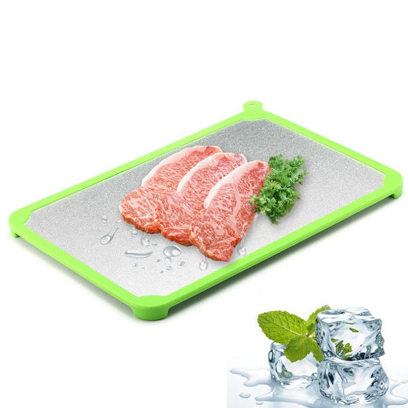 Hurtig afrimning bakke frossent oksekød kød mad aluminium magisk afrimning optøningsplade fryse bord multifunktions køkkenredskaber