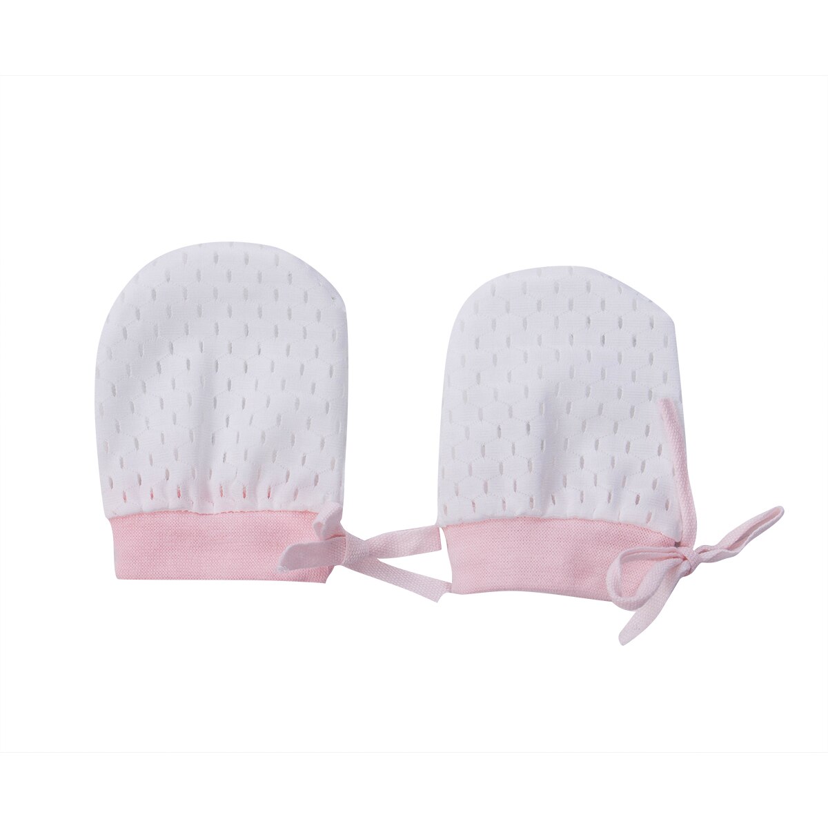 1 Pair Newborn Anti Coçar Luvas de Seda Gelo Macio Mitten Luvas de Proteção