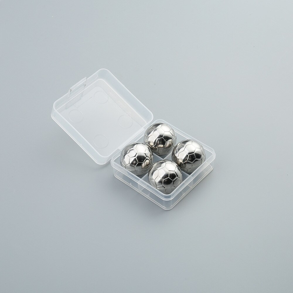 Stainless Steel Football Ice Cube Reusable Chilling Stone for Whiskey Wine Keep Your Drink Cold Longer Kitchen Accessories: B