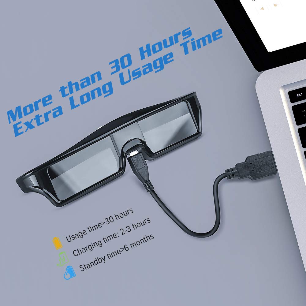 ! Obturador 3D de con Bluetooth, gafas activas para Samsung/Panasonic para Sony 3DTV, lentes universales para TV 3D