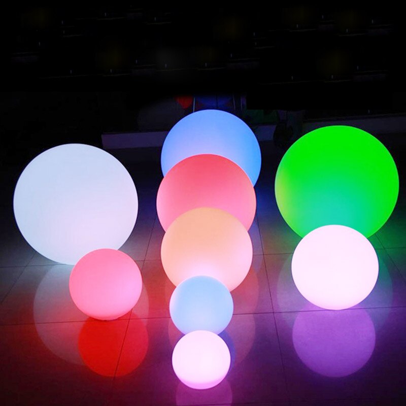 Télécommande RGB LED piscine flottante boule lumière extérieure jardin Patio paysage pelouse lumière barre lumineuse lampe de Table