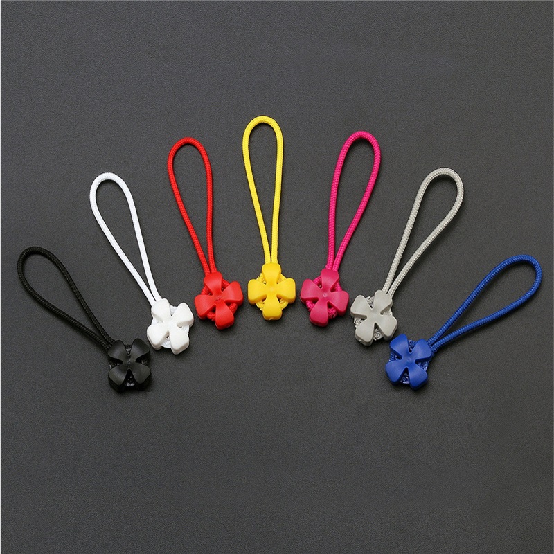 1000 Pieces/Lot Zipper Slider Zipper Slip Rope Pull Puller Detachable Clip Slider Cord For Clothes Bags Garment Accessory