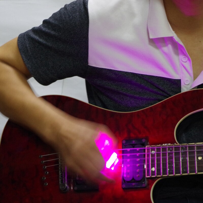 Rockhouse-púa de guitarra LED con luz, No necesita carga, accesorio para guitarra