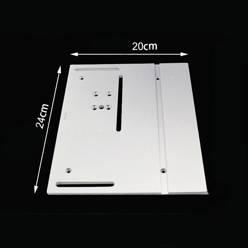 240 x 200mm zaagtafel werkbank tafelzaag cirkelzaag klapplaat met lager motor hefspindel voor 4 inch zaagblad: Rood, zilveren toon