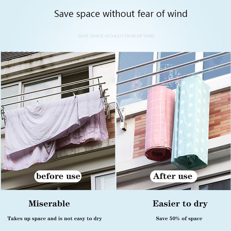 QDRR — Cintre pour draps de couette en spirale, support de séchage rotatif en acier inoxydable, permettant de gagner de l&#39;espace, soutien pour couverture, pour la maison, le balcon ou l&#39;extérieur
