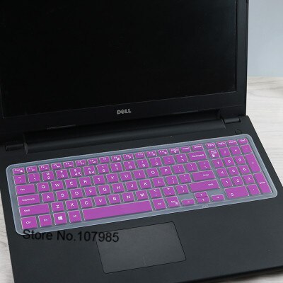 15.6 inch laptop keyboard cover skin for Dell inspiron Vostro 15CR 3000 5559 7559 Ins 15P 15 7000 7568 15-7560 7559 2528 5559: Purple