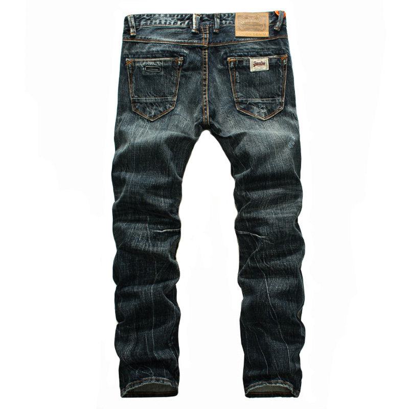 Mærke almindelige minimalistisk stil denim overalls mellem talje fuld længde mandlige vask cowboy jeans lokomotiv stysize 29-38