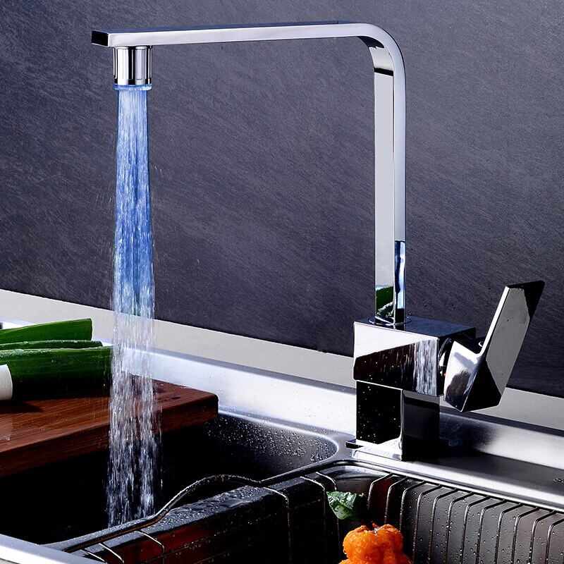 changeante lueur lumière-up LED robinet d'eau cuisine robinet de douche robinet lumineux buse tête salle de bain lumière 3 couleur 7 couleurs