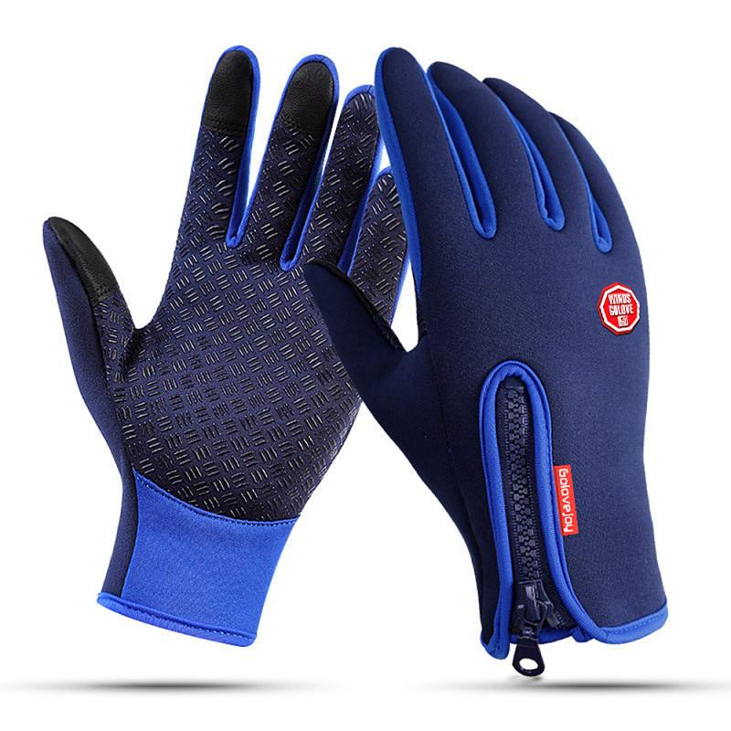 Gloves Outdoor Sport Riding Climbing Skiing Windproof Waterproof Warm Fleece Gloves Touch Screen Full Finger Gloves Bike Glove