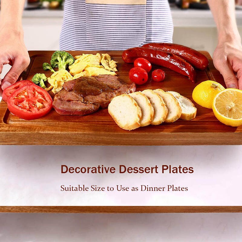 TEENRA Solid Wood Cutting Board Non-slip Kitchen Chopping Board Vegetable Meat Tools Cutting Board Kitchen Accessories