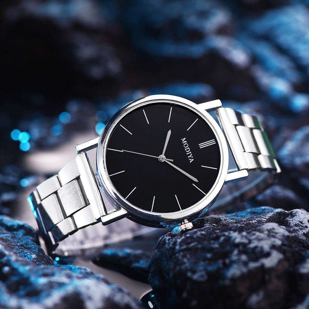 Montre à quartz pour hommes, à la , décontracté, business, ceinture, apparence exquise, simple, offre spéciale, 2022: Strip Nail-Black