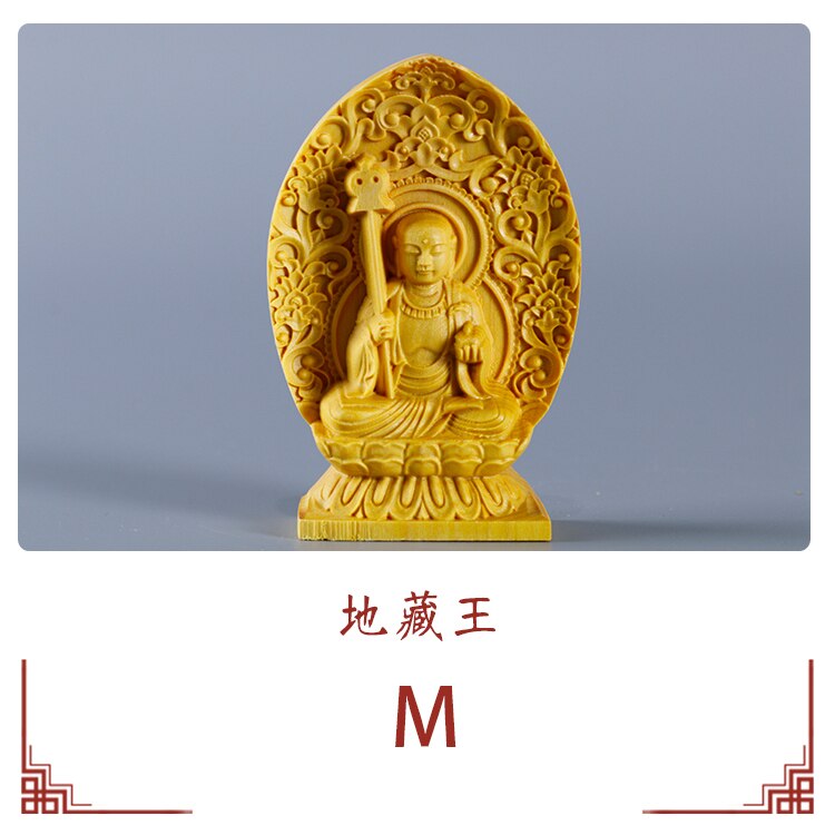 Buxus Carving Ornamenten Chinese Hout Boeddhabeeld Bewaken De Shrine Duizend Handen Guanyin Sculptuur Home Decor: M