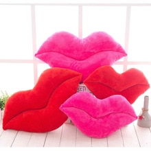 30cm lyserøde røde læber form pude hjem dekorative kaste pude sofa talje pude hjem tekstil pude