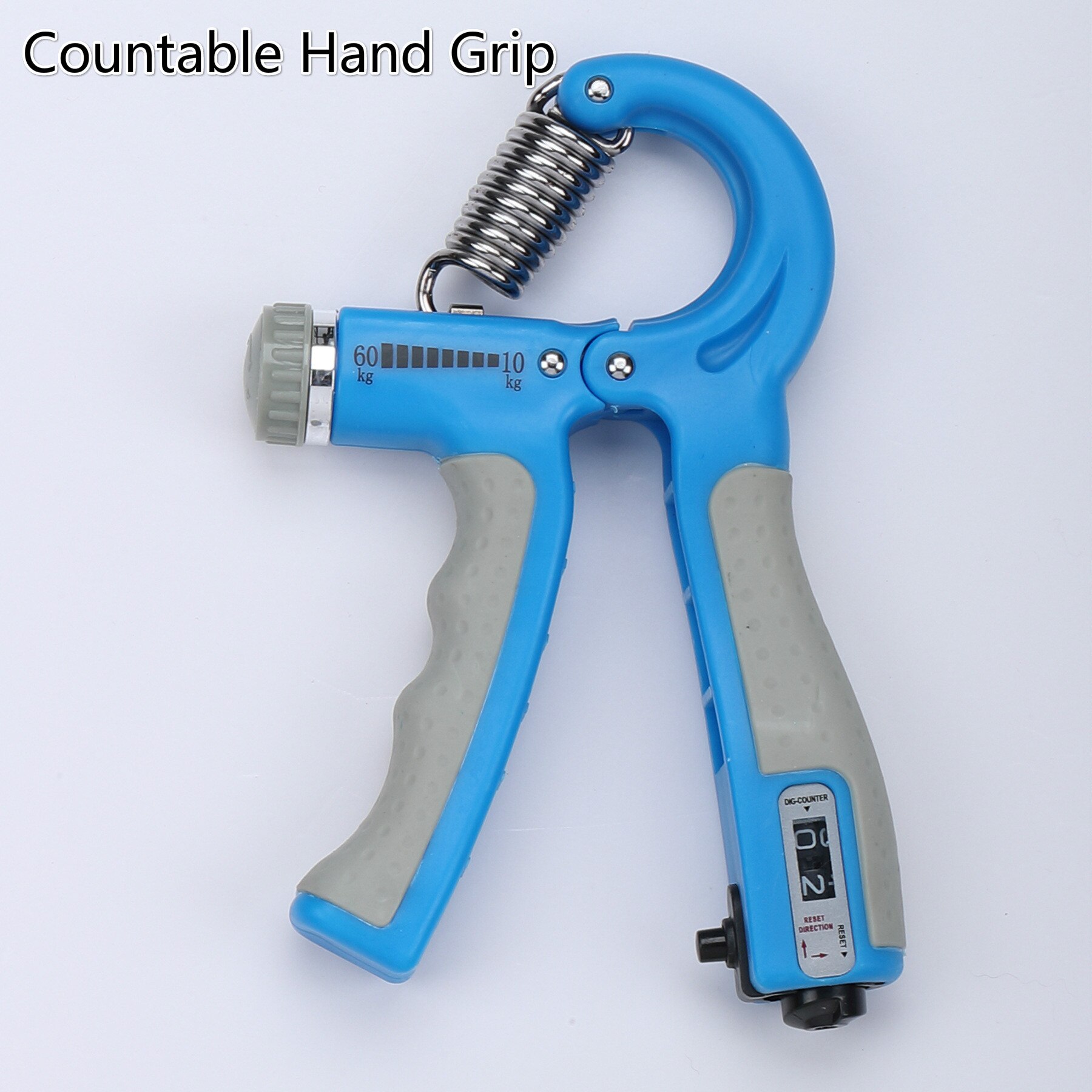 5-60Kg Verstelbare Heavy Gripper Fitness Hand Exerciser Grip Fatgrip Pols Verhogen Sterkte Lente Vingerknelbeveiliging Carpaal Expander: Deep Blue