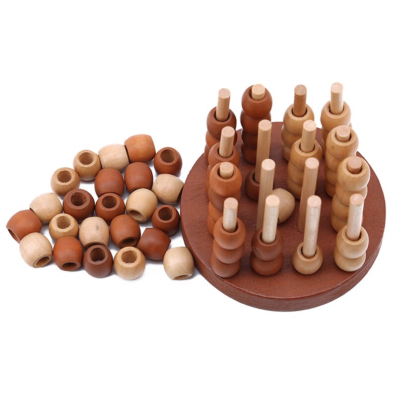 Creatieve 3D Houten Bordspel Voor 2 Spelers Classic Iq Houten Puzzel Brain Teaser Spel Educatief Speelgoed Voor Kinderen/volwassenen