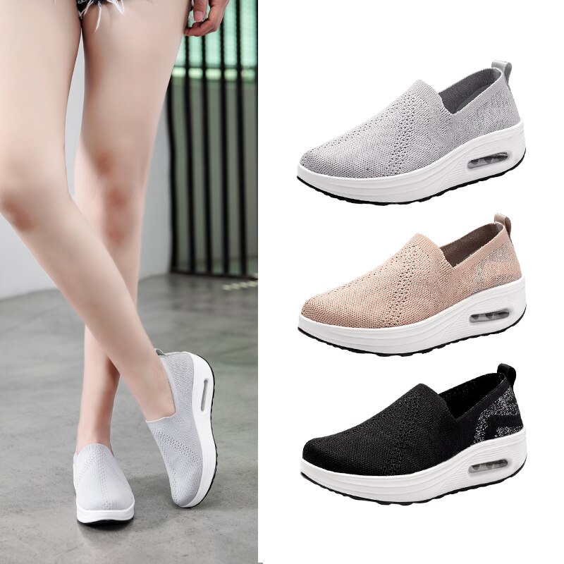 zapatos de mujer Breathable Mesh Sneakers Women Fitness Shoes For Women Minika Brand Thick Sport Shank Air Cushion Shoe