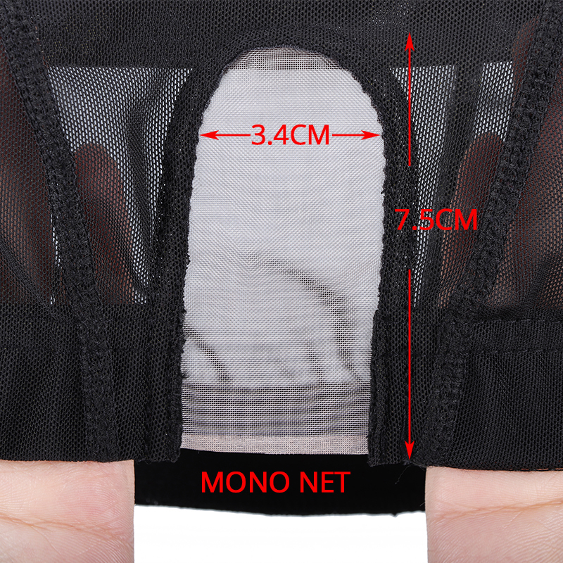 Cuffia per parrucca elastica senza colla S/M/L con parte a U in pizzo per la realizzazione di parrucche più facile da cucire nei capelli Cuffia per tessitura estensibile Retina per capelli Fodera per parrucca 1 pz