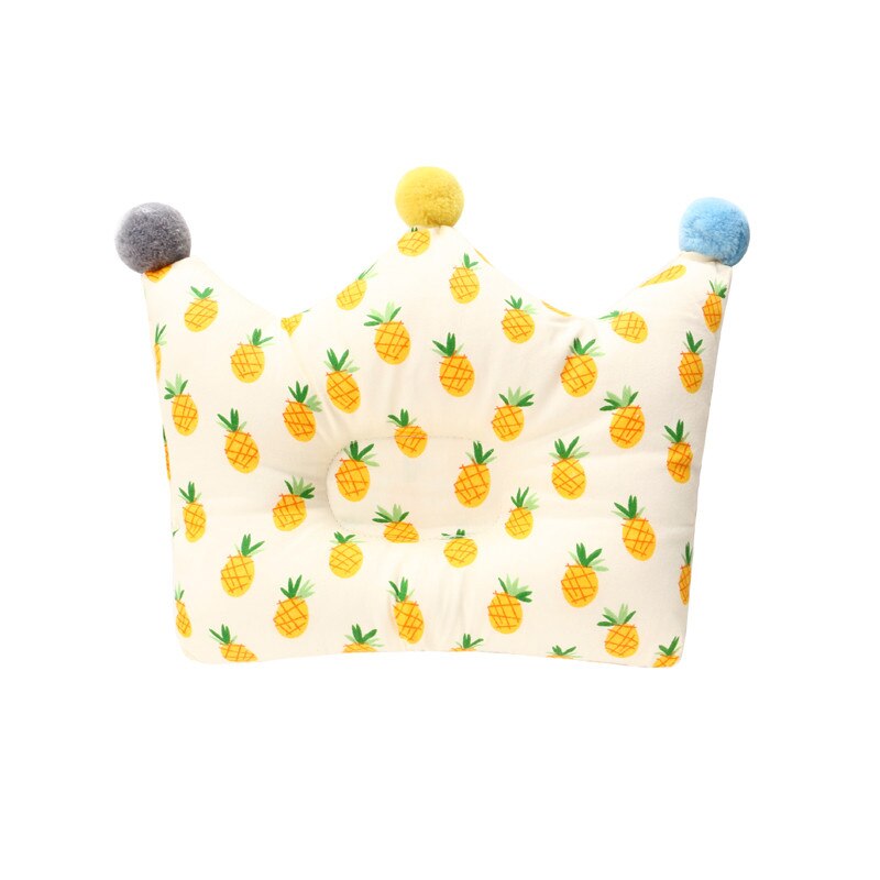 Dégagement tête Protection coussin oreiller -né bébé oreillers coton couronne enfants oreiller soutien Concave sommeil positionneur: Pineapple