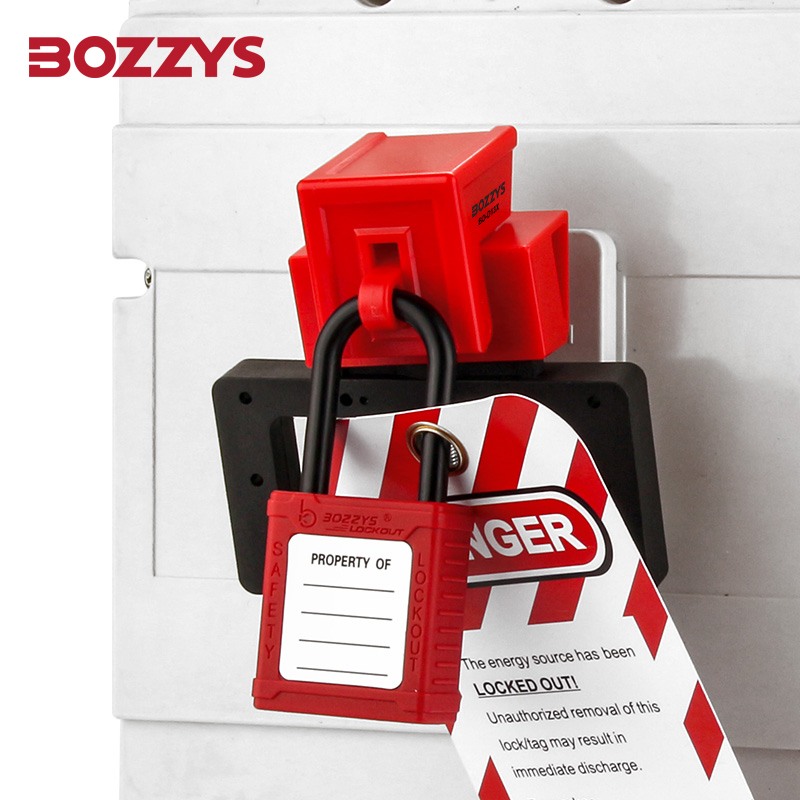 Single-pole and Internal-trip Multi-pole 480 600 Volt Clamp-On Circuit Breaker Lockout Device