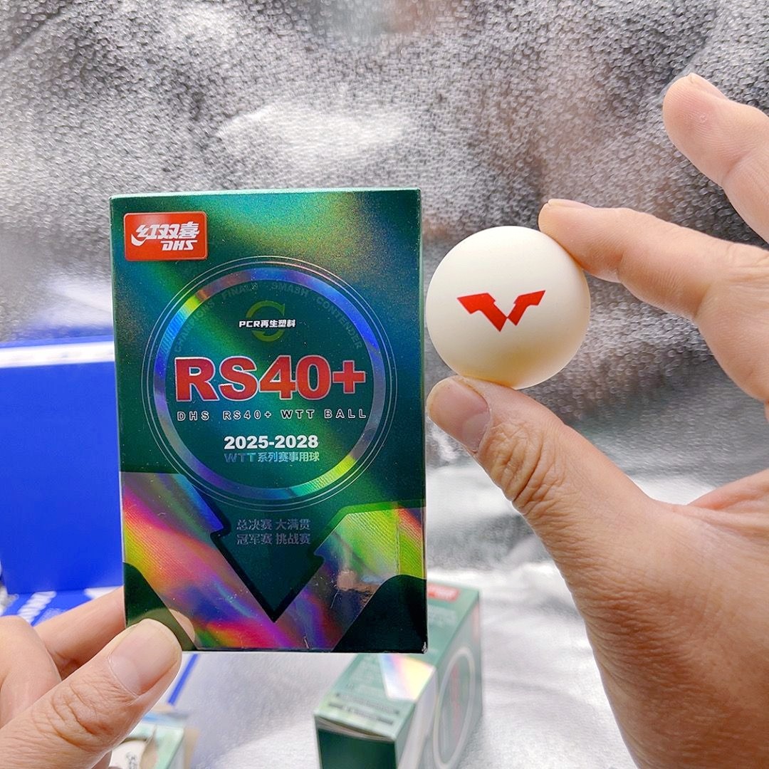 DHS RS40+ Table Tennis Balls WTT PCR Material 40+mm Ping Pong Balls with Seam for Training Competition ITTF Approved