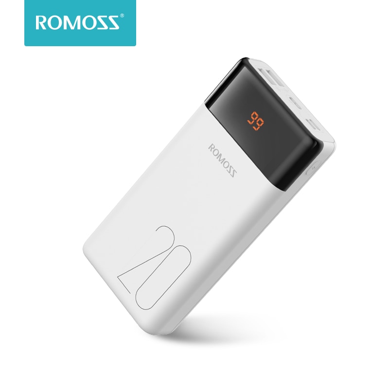 20000Mah Romoss LT20PS Power Bank Dual Usb Externe Batterij Met Led Display Snel Draagbare Oplader Voor Telefoons Tablet Voor xiaomi