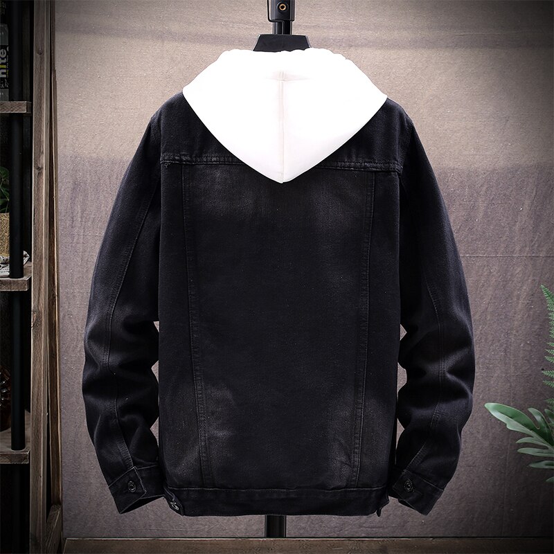 Denim Jacket Men's Fall Trend Lapel Long Sleeve Tooling Denim Jacket