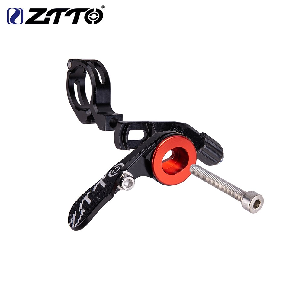 Ztto cykel dropper sadelpind fjernbetjening ledning mtb mountainbike cykel sæde rør switch højde kabel justerbar håndtag: Sort-rød